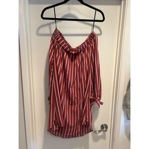 Striped Off-Shoulder Dress